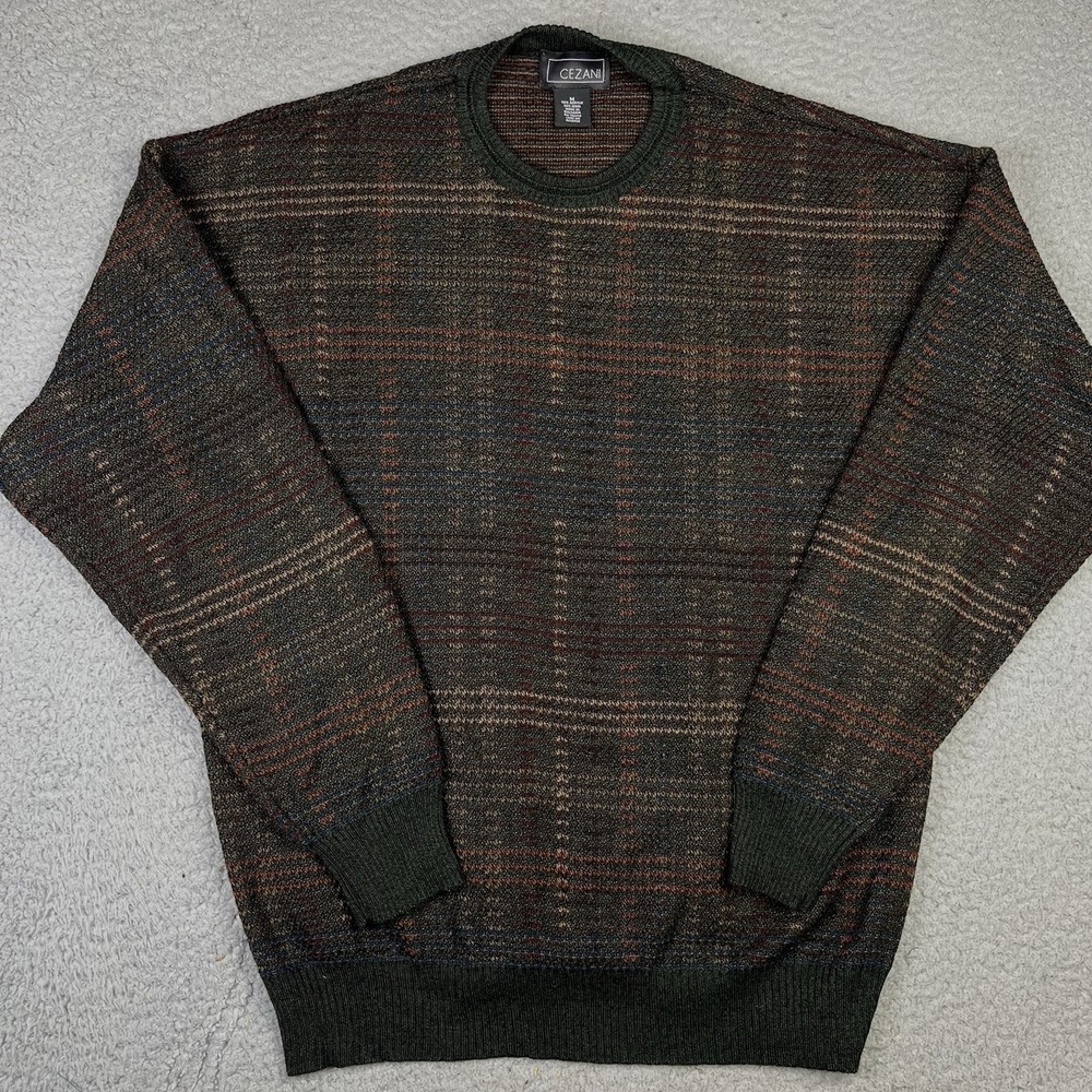 Vintage Cezani Wool Acrylic Sweater Lightweight Dark Academia Crewneck Medium